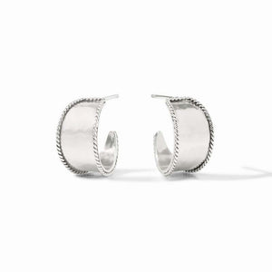 Julie Vos SILVER SAVOY HOOP EARRINGS Extra Small