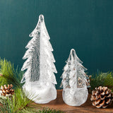 Simon Pearce SILVER LEAF GLASS EVERGREEN TREE