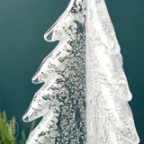 Simon Pearce SILVER LEAF GLASS EVERGREEN TREE