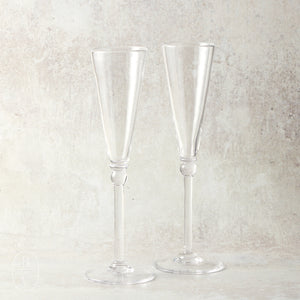 Simon Pearce HARTLAND CHAMPAGNE FLUTES SET OF TWO