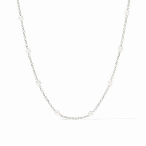 Julie Vos SILVER SOLARA DELICATE STATION NECKLACE Silver 18.5