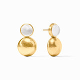 Julie Vos SOLARA MIDI EARRINGS Iridescent Clear Crystal OS