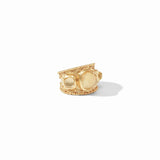 Julie Vos TRIESTE STATEMENT RING Iridescent Champagne