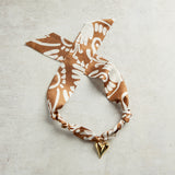 Virtue PUFF HEART ON SCARF NECKLACE Chocolate Canopy