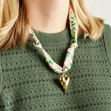 Virtue PUFF HEART ON SCARF NECKLACE