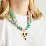 Virtue PUFF HEART ON SCARF NECKLACE