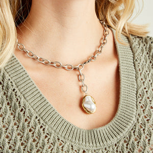 Virtue GOLD PEARL NUGGET CABLE CHAIN NECKLACE