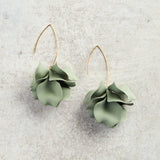 Virtue HYACINTH TIERED MARQUIS HOOK EARRINGS Sage