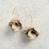 Virtue HYACINTH TIERED MARQUIS HOOK EARRINGS Taupe