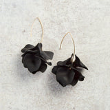Virtue HYACINTH TIERED MARQUIS HOOK EARRINGS Black