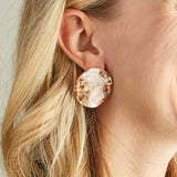 Virtue WAVY ACRYLIC DISC EARRINGS