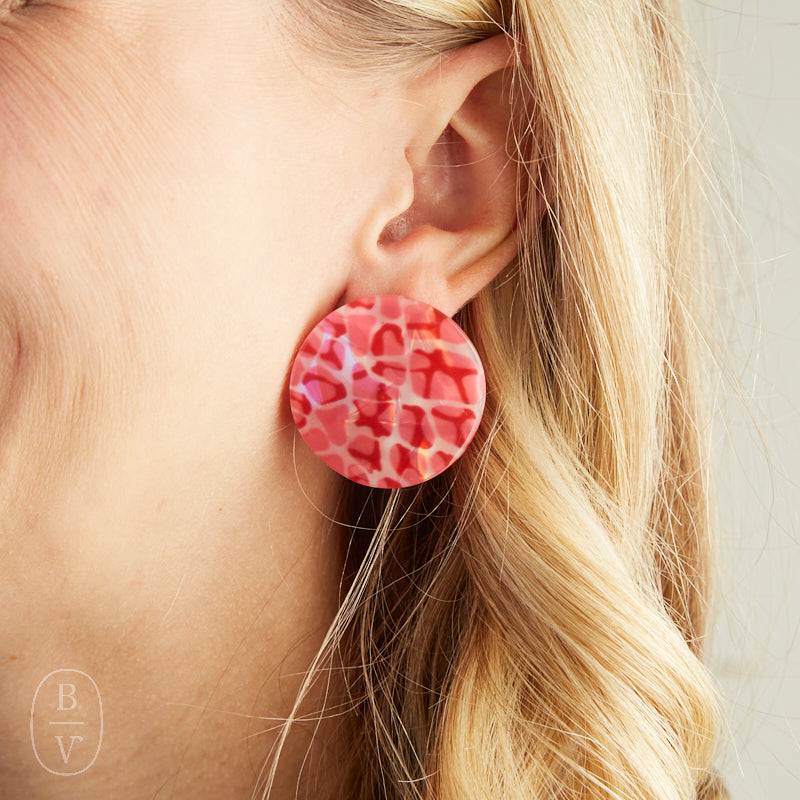 Virtue WAVY ACRYLIC DISC EARRINGS