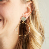 Virtue ABALONE POST BRANCH HOOP EARRINGS