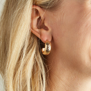 Virtue THICK HAMMERED HOOP EARRINGS