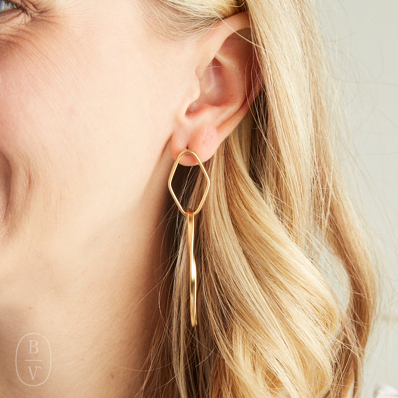 Virtue TWISTED DOUBLE LINK POST EARRINGS