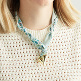 Virtue PUFF HEART ON SCARF NECKLACE