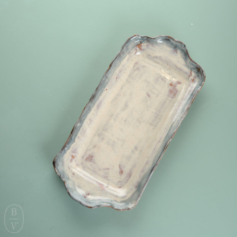 Etta B Pottery RECTANGLE TRAY HANDLES