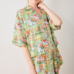 Printfresh PALM ROYALE POOCHES SATIN SWEET DREAMS SET