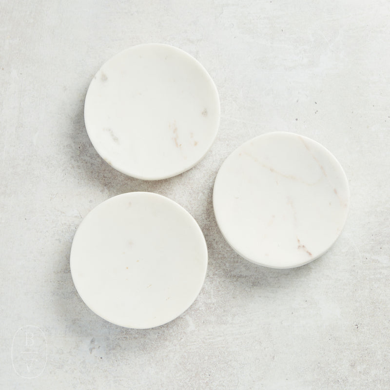 Creative Co-op ROUND MARBLE SOAP DISH