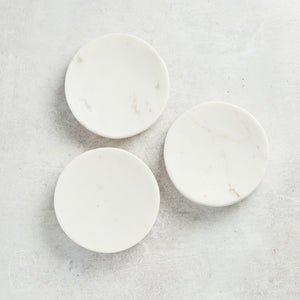 Creative Co-op ROUND MARBLE SOAP DISH