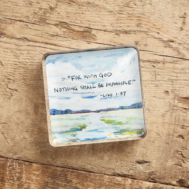 Lauren Dunn ACRYLIC SCRIPTURE BLOCK Luke 1:37