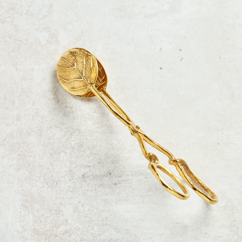 Creative Co-op BRASS LEAF TONGS