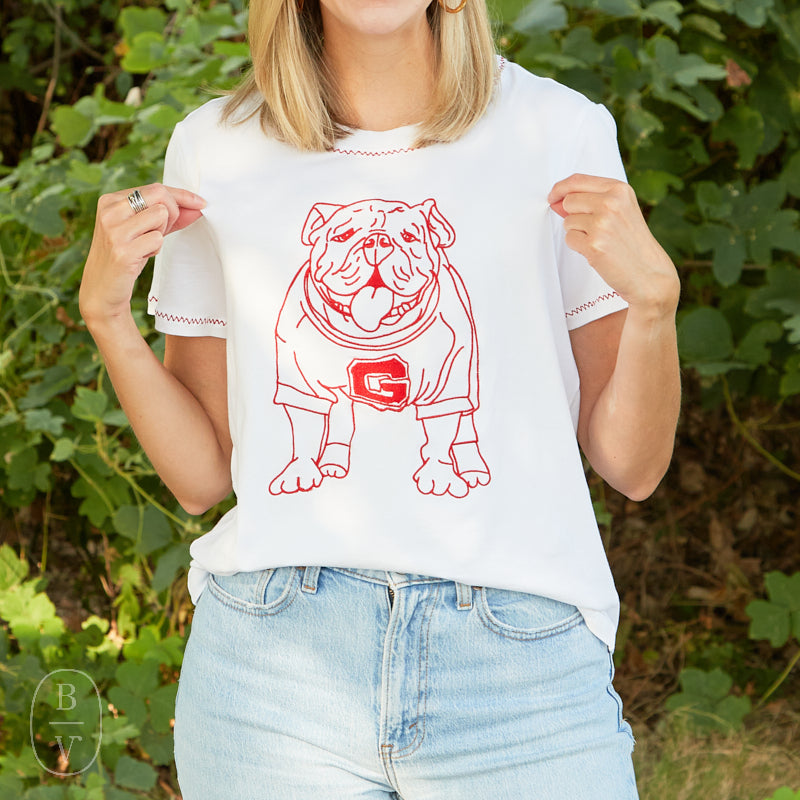 Stewart Simmons THE GEORGIA EMBROIDERED TEE Extra Large