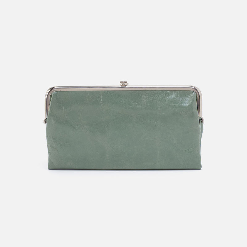 Hobo LAUREN CLUTCH WALLET SS25 Jade Polished Leather