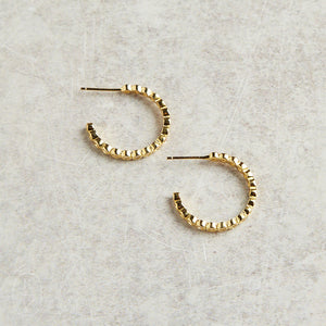 Elyssa Bass Designs PAVE CZ ETERNITY HOOP EARRINGS Gold