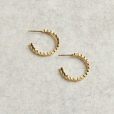 Elyssa Bass Designs PAVE CZ ETERNITY HOOP EARRINGS Gold