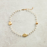 Elyssa Bass Designs RONDELLE NECKLACE Moonstone Gold