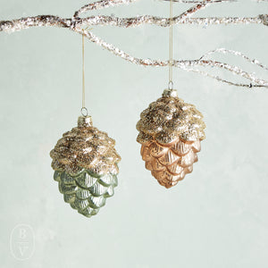 Raz Imports GLITTER PINECONE ORNAMENT