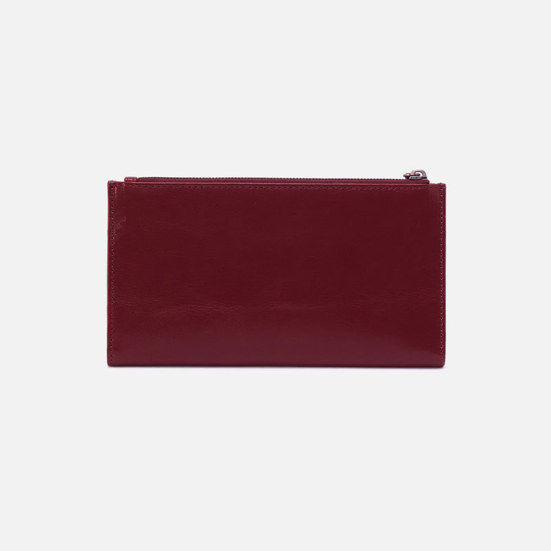 Hobo JILL LARGE BIFOLD WALLET Polished Leather Saddleberry