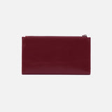 Hobo JILL LARGE BIFOLD WALLET Polished Leather Saddleberry