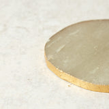 Creative Co-op QUARTZ COASTERS WITH GOLD EDGE SET OF 4