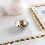 Creative Co-op GOLD DETAIL ROUND CEMENT BOWL