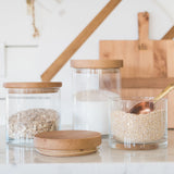 Europe 2 You NATURAL MODERN WOOD TOP CANISTER