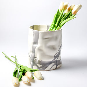Alex Marshall Studios RIPPLE CYLINDER Grey Abstract Stripe