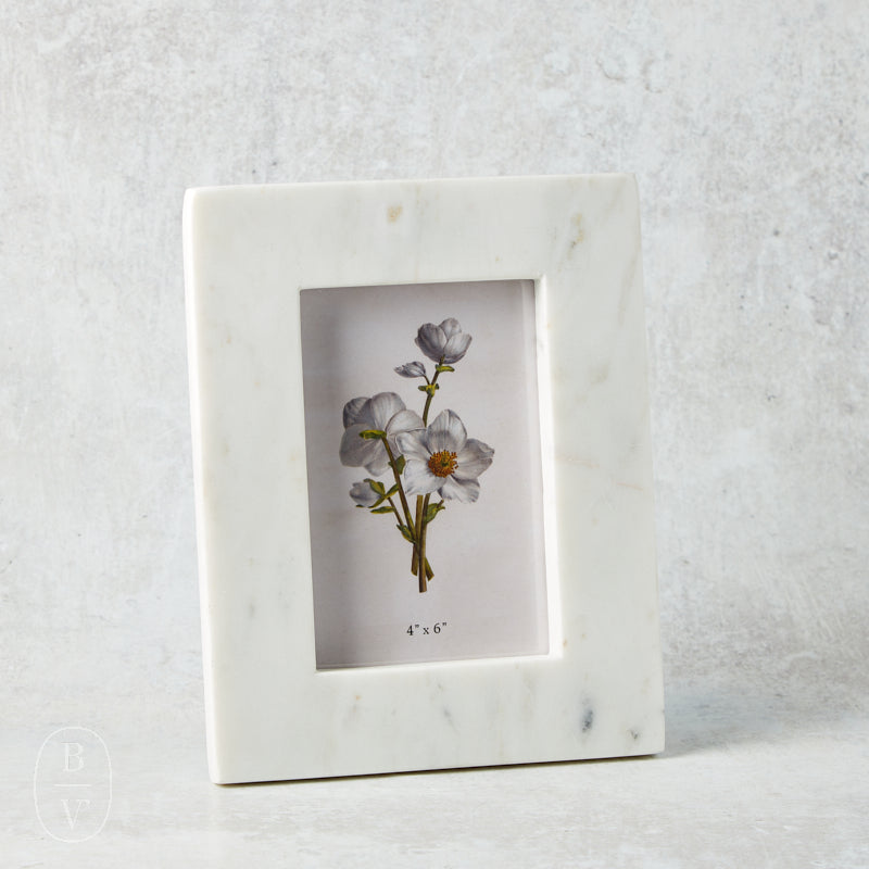 Creative Co-op MARBLE PHOTO FRAME White 4x6