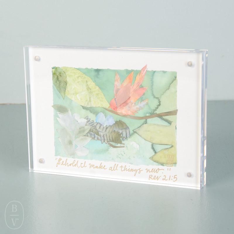 Meghean Warner ACRYLIC FRAMED SPARROW PRINT