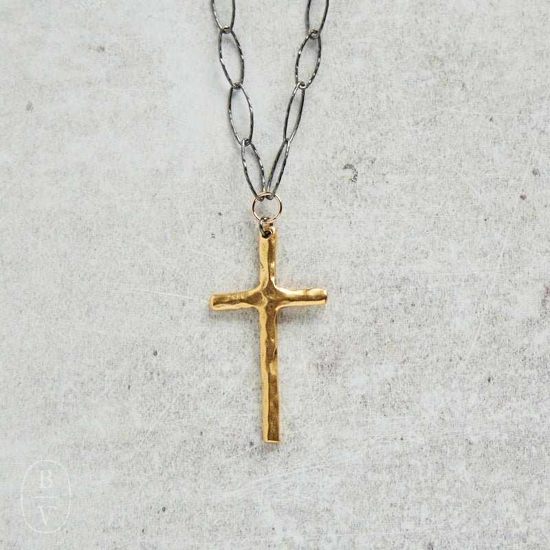 CV Designs ROSARY CROSS DROP NECKLACE - CVNSHC