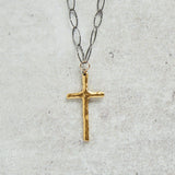 CV Designs ROSARY CROSS DROP NECKLACE - CVNSHC