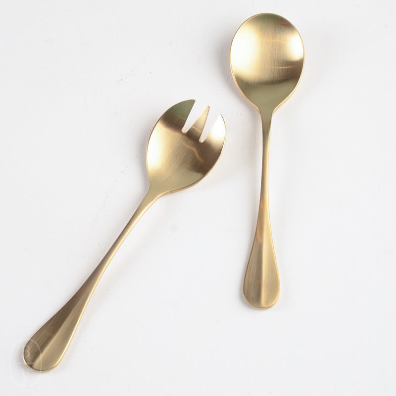 Casafina by Costa Nova NAU 2 PIECE SALAD SERVING SET Gold