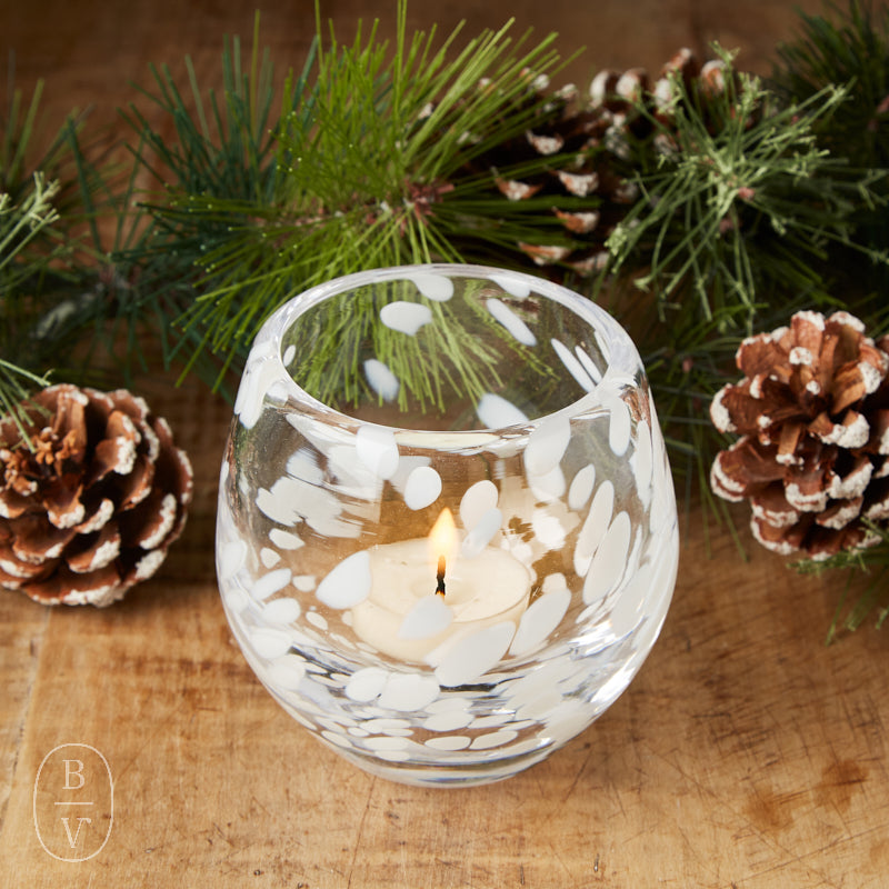 Simon Pearce BURLINGTON SNOWFALL TEALIGHT