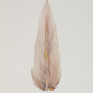 By Lacey LARGE FRAMED FLOATED FEATHER PAINTING SERIES 13 NO 7