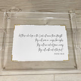 Eva Belle ACRYLIC SERVING TRAY Isaiah 40:31 11x14
