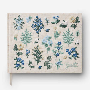 Rifle Paper Co WILDWOOD EMBROIDERED FABRIC GUEST BOOK