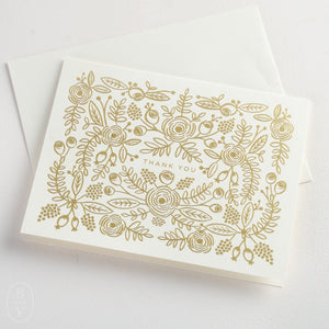 Rifle Paper Co ROSE GOLD THANK YOU CARD