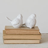 Creative Co-op SPECKLED STONEWARE BIRD White