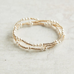 eNewton Design EGIRL HOPE UNWRITTEN GEMSTONE BRACELET 5.5" Pearl 4mm